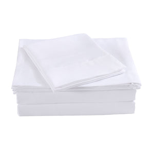 Bamboo Blended Sheet & Pillowcases Set | 1000TC Ultra Soft Bedding | King | White