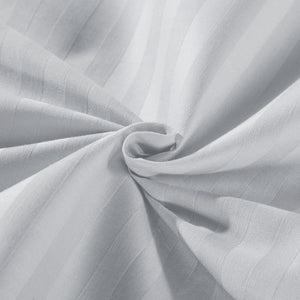 Kensington 1200 Thread Count 100% Egyptian Cotton Sheet Set | Stripe Hotel Grade | Queen | Silver