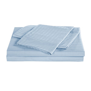 Kensington 1200 Thread Count 100% Egyptian Cotton Sheet Set | Stripe Hotel Grade | King | Chambray