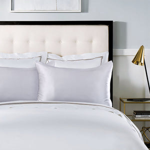 Pure Silk Pillow Case | 100% Mulberry Silk | Hypoallergenic | Silver