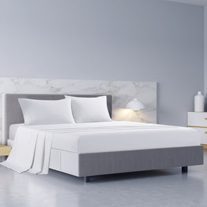 1000TC Hotel Grade Bamboo Cotton Sheets | Pillowcases Set | Ultrasoft | King | White