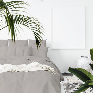 Balmain 1000 Thread Count Hotel Grade Bamboo Cotton Quilt Cover & Pillowcases Set | King - Dove
