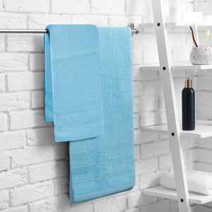 Eden Egyptian Cotton 600GSM 8-Piece Luxury Bath Towels Set | Aqua