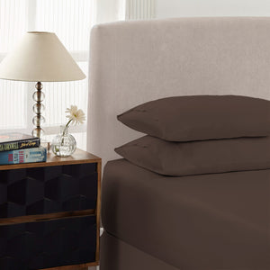 1500 Thread Count Cotton Rich Sheet Set | Ultra Soft Bedding | 3 Piece | Double | Dusk Grey