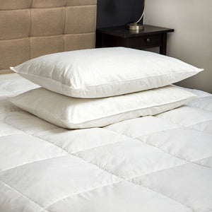 Goose Feather & Down Quilt 500GSM + Goose Feather & Down Pillows 2 Pack Combo | Queen | White