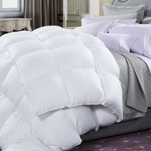 50% Duck Feather & 50% Duck Down Quilt 500GSM + Duck Pillows Twin Pack Combo | King | White