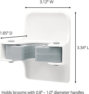 COMMAND Broom Gripper | 17007-3NA | 3 Grippers + 6 Large Strips | Wall Organizer