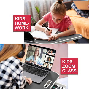 Laptop Bed Desk with Storage | Foldable Legs | For Adults, Kids & Home Office