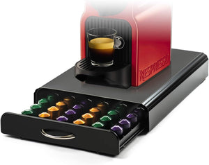 CARLA HOME Coffee Pod Holder | Storage Drawer | Compatible with 60 Nespresso Pods | Kitchen Storage & Organisation | Black