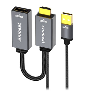 Tough Link | HDMI to DisplayPort Adapter | USB Power Included