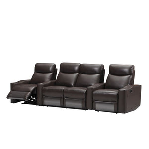 Chicago 4 Seat Home Theatre Lounge | Electric Recliners | 4 Cup Holders