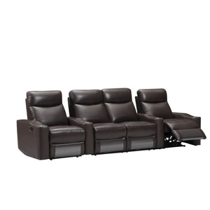 Chicago 4 Seat Home Theatre Lounge | Electric Recliners | 4 Cup Holders