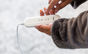 Plush Flannel Fleece Foot Warmer | 4 Temperature Settings | Electric Heated Slippers | Soft & Cozy