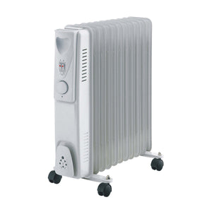 Oil Column Heater | 11-Fin | 2400W | 3 Heat Settings | Wheels