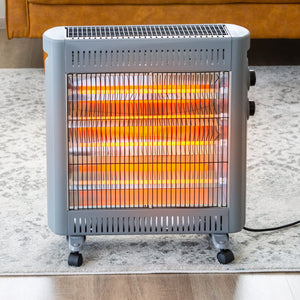 2200W Quartz Infrared Radiant Heater | Adjustable Thermostat | 2 Power Settings