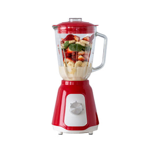 500W Glass Blender with Two Adjustable Speeds | 1.5L | Red | Durable & Efficient