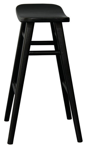 Aria Oval Solid Timber Counter Stool | Black