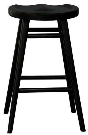 Scandinavian Timber Kitchen Counter Stool | Black