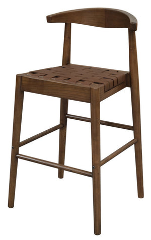 Elliot Leather Kitchen Counter Stool | Walnut
