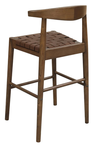 Elliot Leather Kitchen Counter Stool | Walnut