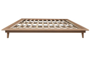 Gatsby Queen Size Platform Bed Base | Natural Finish