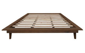 Gatsby Queen Size Platform Bed Base | Walnut Finish