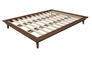 Gatsby Queen Size Platform Bed Base | Walnut Finish