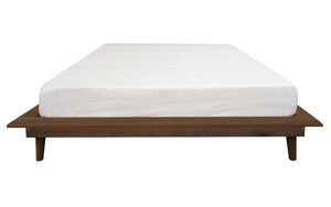 Gatsby Queen Size Platform Bed Base | Walnut Finish