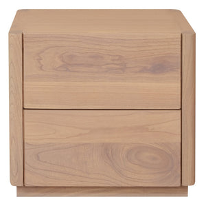 Gatsby 2-Drawer Bedside Table | Natural Finish | Modern Wooden Bedroom Storage Cabinet