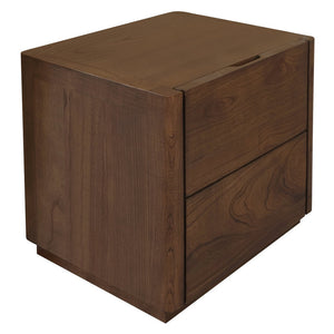 Gatsby 2-Drawer Bedside Table | Walnut Finish | Modern Wooden Bedroom Storage Cabinet