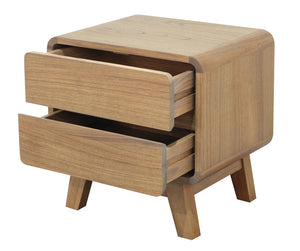 Providence 2 Drawer Bedside Table | Natural