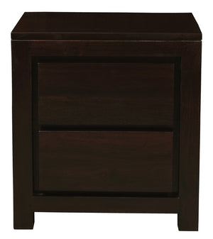 Amsterdam 2 Drawer Bedside Table | Chocolate