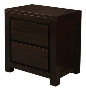 Amsterdam 2 Drawer Bedside Table | Chocolate