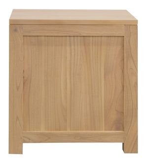 Amsterdam Solid White Cedar 2 Drawer Bedside Table | Natural