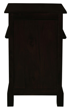 Tasmania 1 Solid Door 1 Drawer Bedside | Chocolate