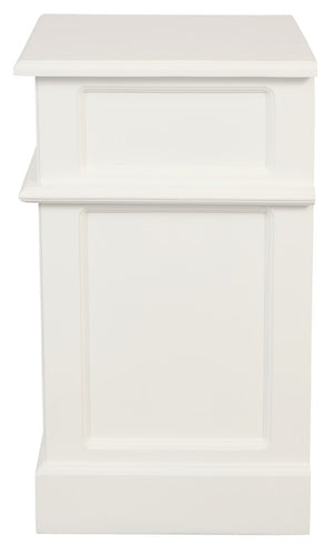 Tasmania 1 Solid Door 1 Drawer Bedside | White
