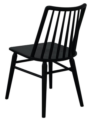 Riviera Solid Oak Dining Chair | Set of 2 | Black