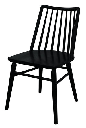 Riviera Solid Oak Dining Chair | Set of 2 | Black