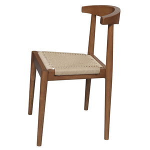 Arden Solid Oak Dining Chair | Almond | Loom Seat | Classic Wooden Kitchen Seating
