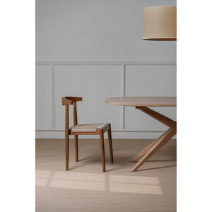 Arden Solid Oak Dining Chair | Almond | Loom Seat | Classic Wooden Kitchen Seating