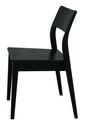 Providence Solid Oak Dining Chair | Set of 2 | Black