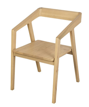 Kyoto Solid Oak Arm Chair | Set of 2 | Natural