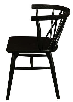 Sierra Cross Back Oak Chair | Set of 2 | Black