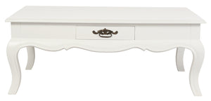 French Provincial 2-Drawer Coffee Table | White Finish