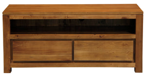 Amsterdam 2 Drawer Entertainment Unit | Light Pecan