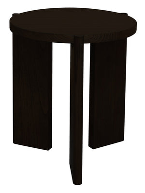 Apollo Round Solid Timber Side Table | Black