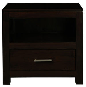 Paris 1 Drawer Solid Mahogany Timber Lamp Table | Chocolate