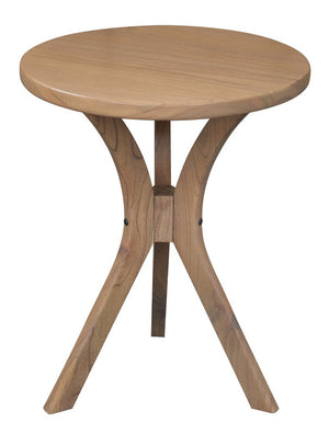 Gatsby Round Side Table | Small | Natural Finish | Modern Wooden Accent Table