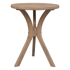 Gatsby Round Side Table | Small | Natural Finish | Modern Wooden Accent Table