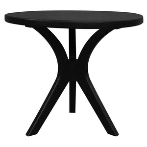 Gatsby Round Side Table | Large | Black Finish | Modern Wooden Accent Table